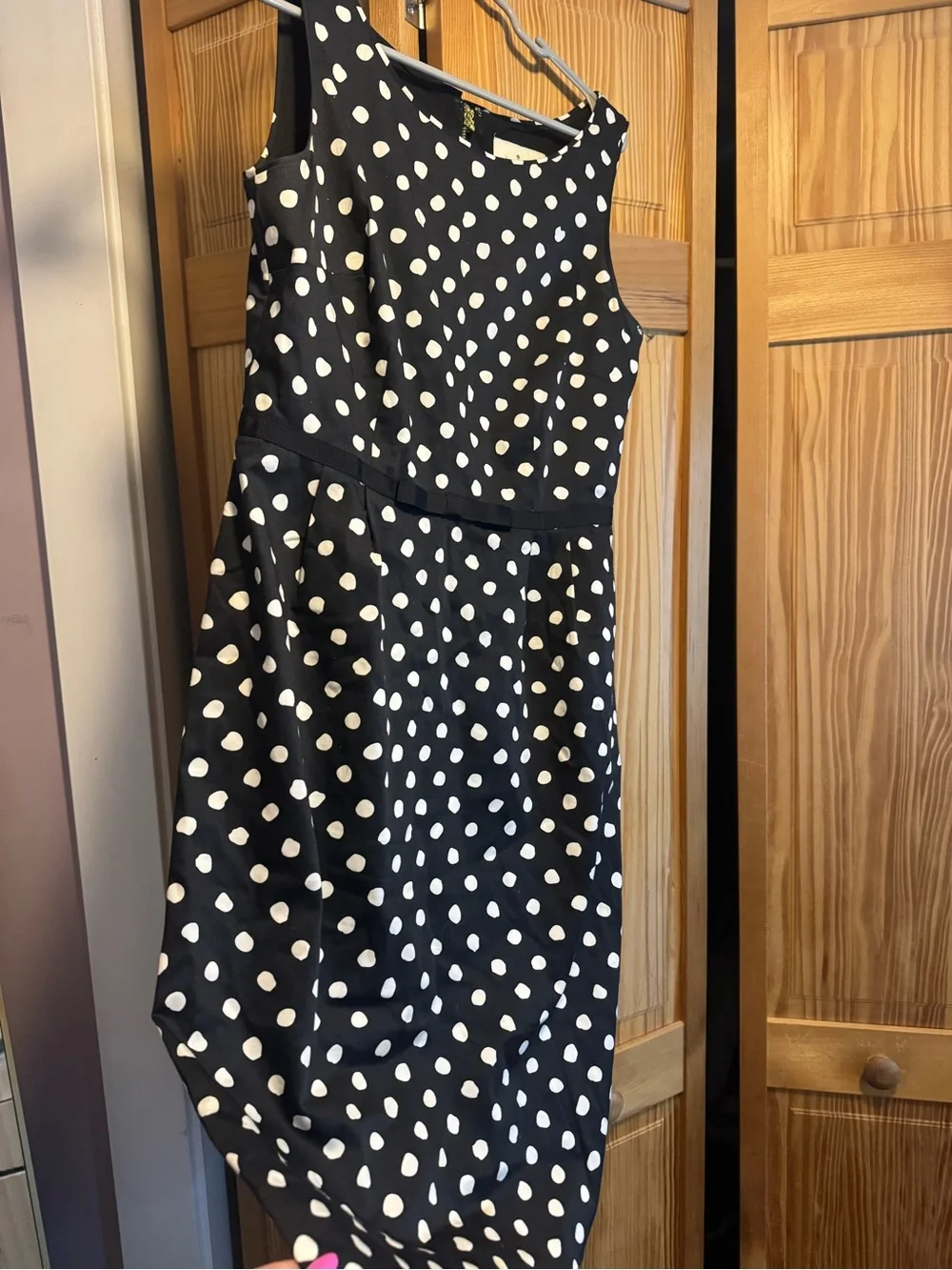 kate spade Black and White Polka Dot Midi Dress